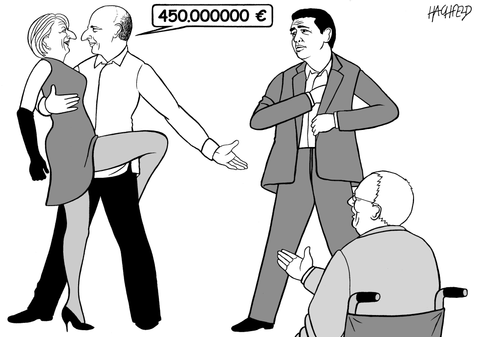 Lagarde, Varoufakis, Tsipras, Schäuble