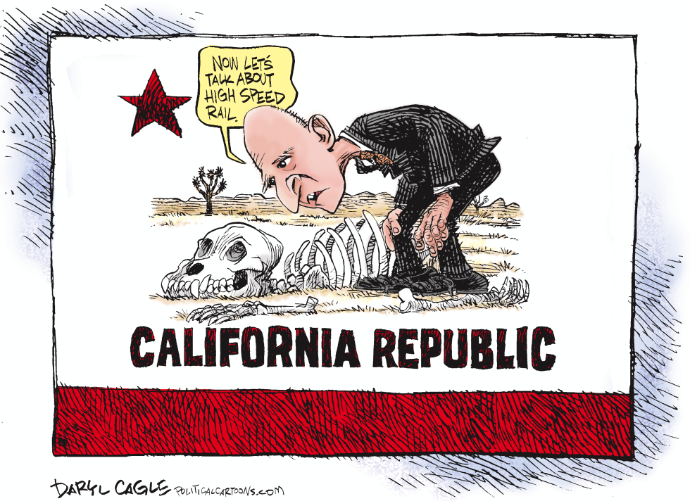 Jerry Brown - Drought and High Speed Rail COLOR