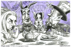 HILLARY EN EL PAíS DE LAS MARAVILLAS -  by Taylor Jones