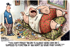 TAX DAY COMETH  by Rick McKee