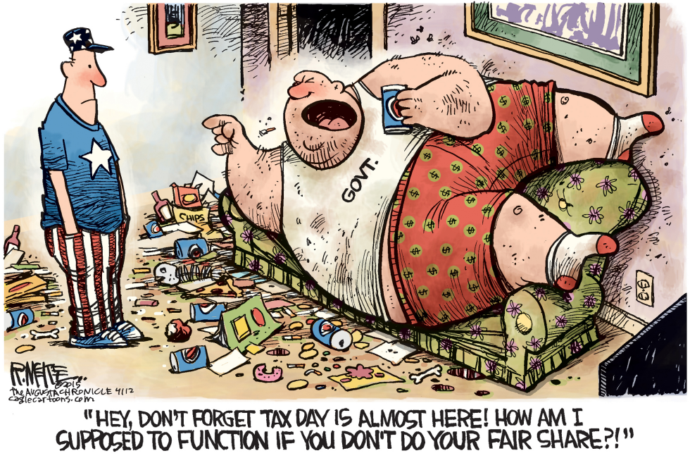  TAX DAY COMETH by Rick McKee