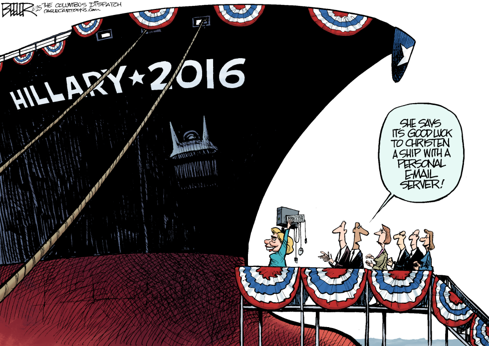  LAUNCHING HILLARY by Nate Beeler