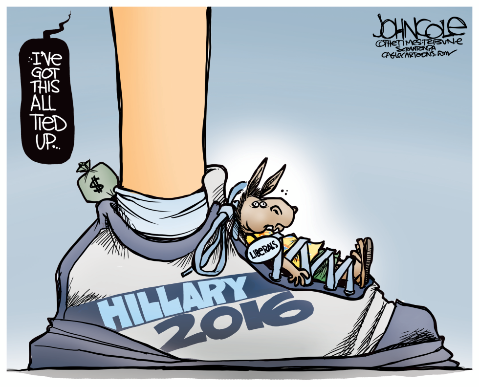 Hillary ties up liberals COLOR