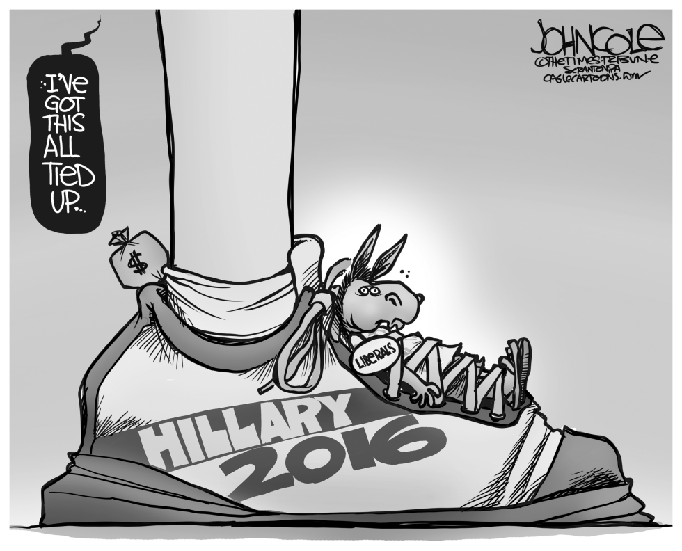Hillary ties up liberals BW