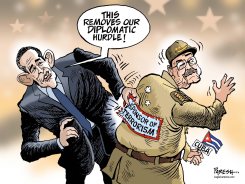 OBAMA, RAUL CASTRO MEET  by Paresh Nath