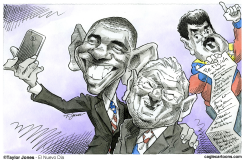 OBAMA, CASTRO Y MADURO - by Taylor Jones