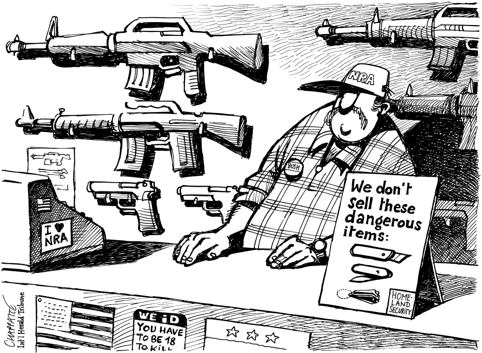  ASSAULT WEAPONS by Patrick Chappatte