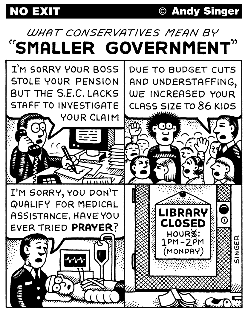 What Conservatives mean by Small Government