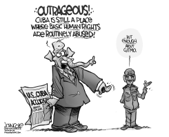 GOP AND CUBA BW by John Cole
