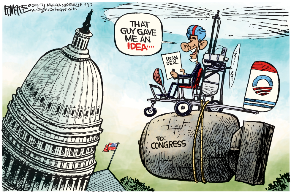  OBAMA GYROCOPTER by Rick McKee