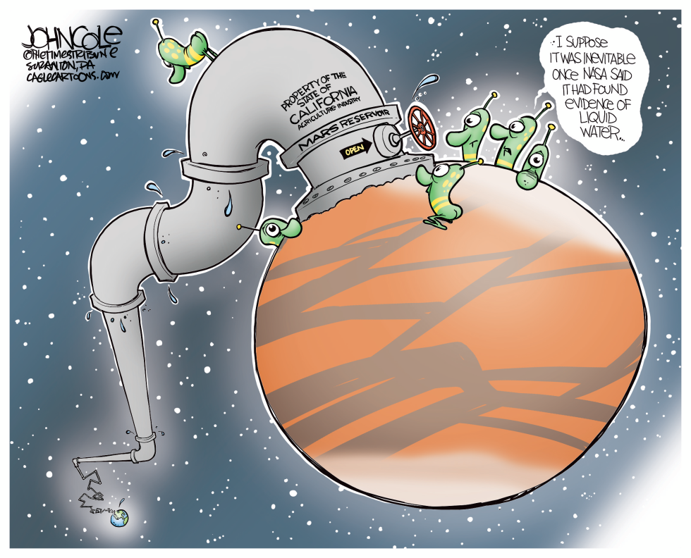 California and Martian water COLOR