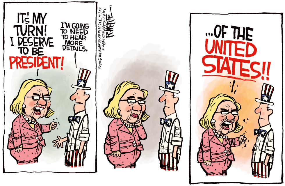  HILLARY DETAILS by Rick McKee