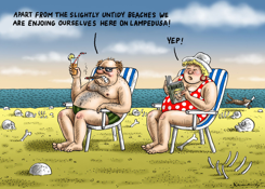 VACATION ON LAMPEDUSA by Marian Kamensky