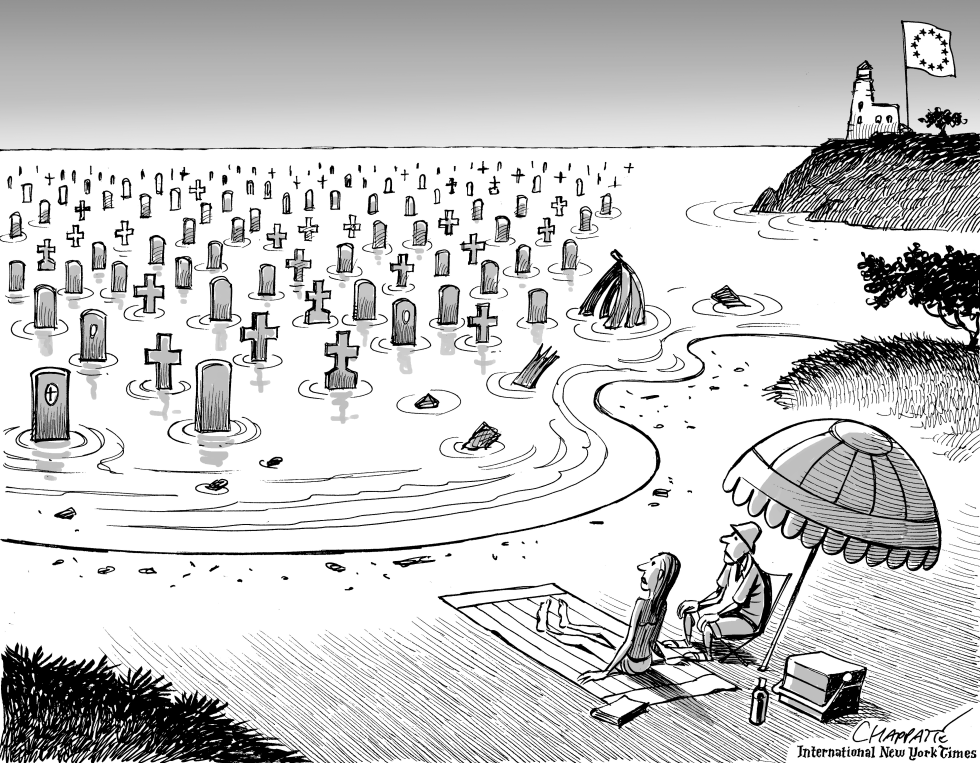  DEATH IN THE MEDITERRANEAN by Patrick Chappatte