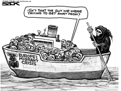 MIGRANT BOAT  by Steve Sack