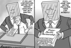 TRANS-PACIFIC TRADE BW by Steve Greenberg