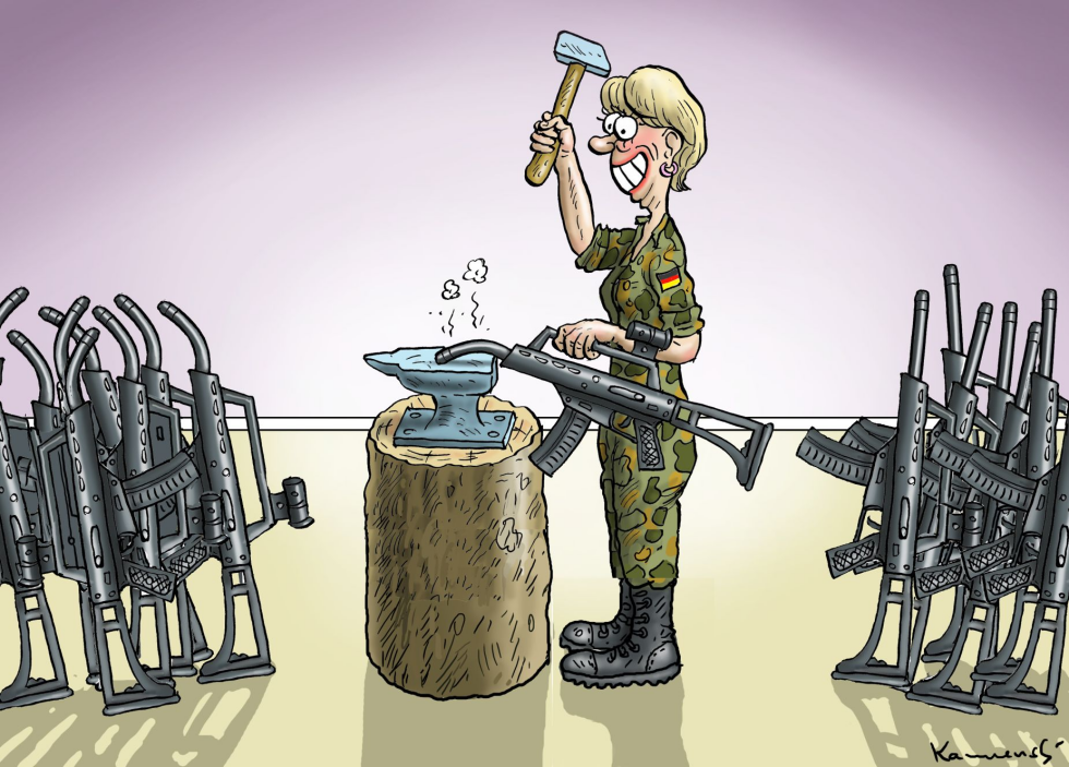 German defense minister Mrs Von der Leyen