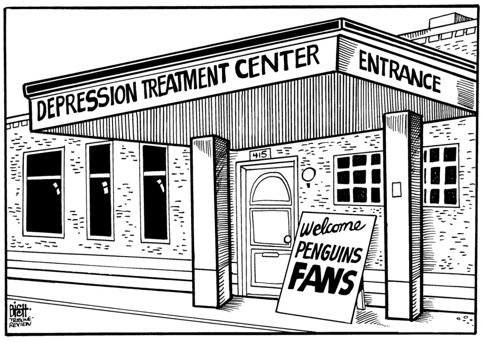 LOCAL- PITTSBURGH PENGUINS FANS, B/W