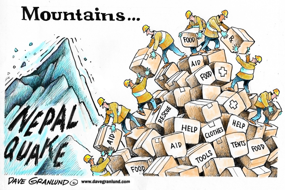  NEPAL EARTHQUAKE by Dave Granlund