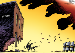 BALTIMORE RIOTS  by Nate Beeler