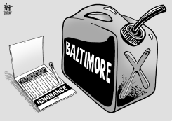 BALTIMORE, B/W by Randy Bish