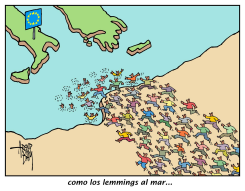 COMO LOS LEMMINGS by Arend Van Dam