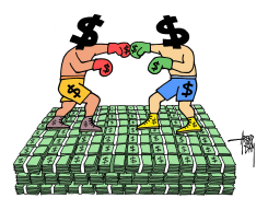 BOXING MATCH by Arend Van Dam