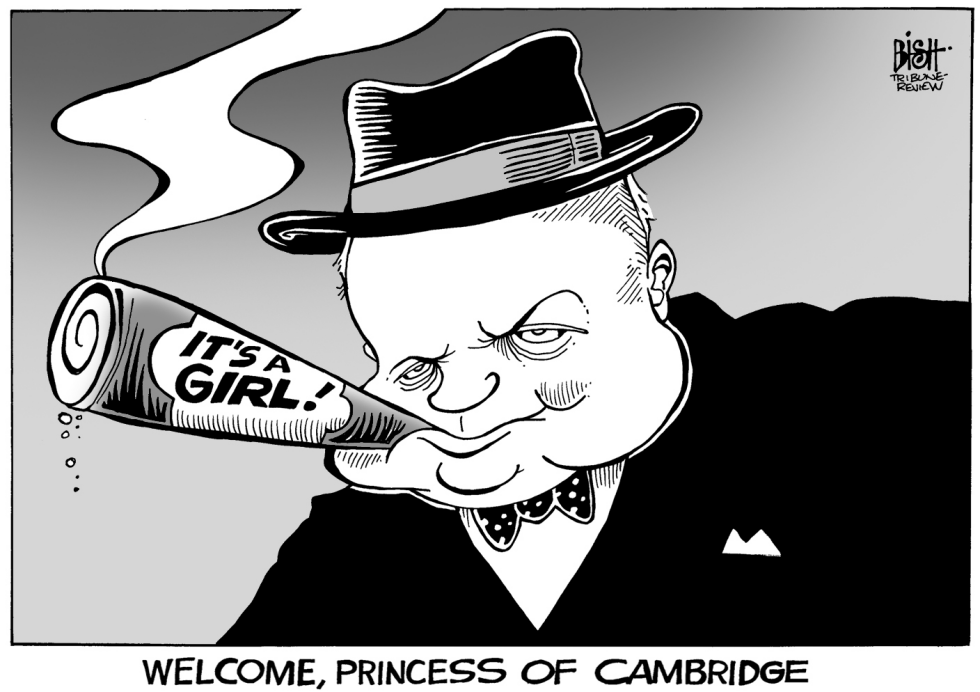 BRITAIN WELCOMES A ROYAL BABY, B/W