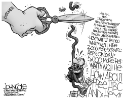 CUTTING COMCAST BW by John Cole