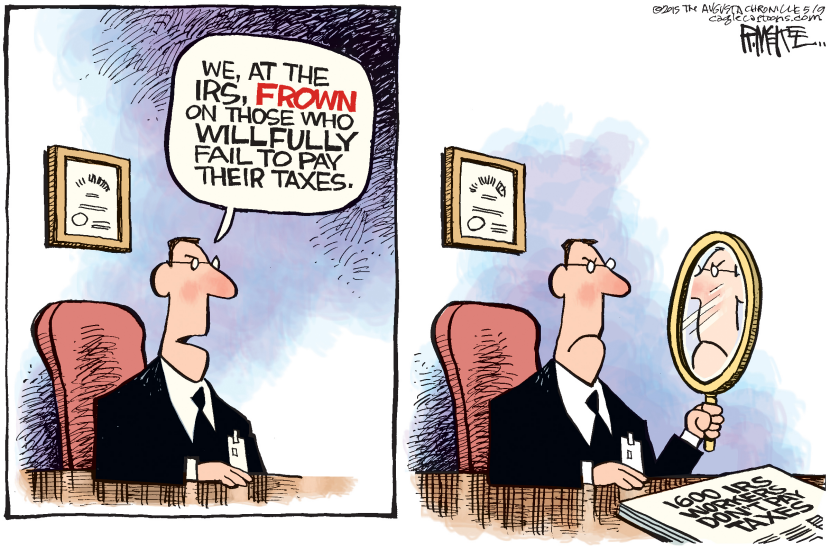IRS Frowns on Tax Dodgers - Including Its Own Workers