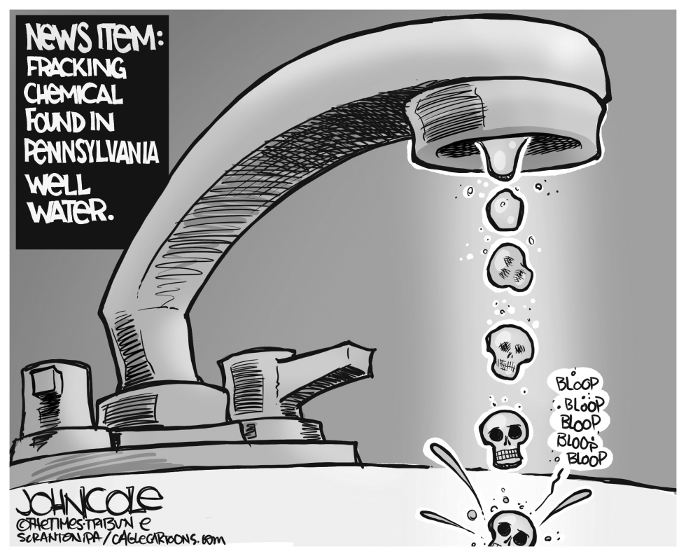 Fracking chemical in water BW