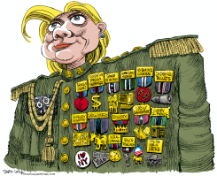 HILLARY THE COMMANDER IN CHIEF  by Daryl Cagle