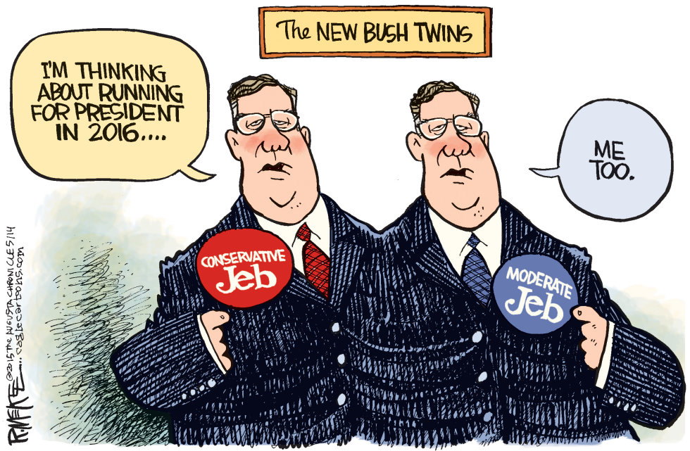  NEW BUSH TWINS by Rick McKee