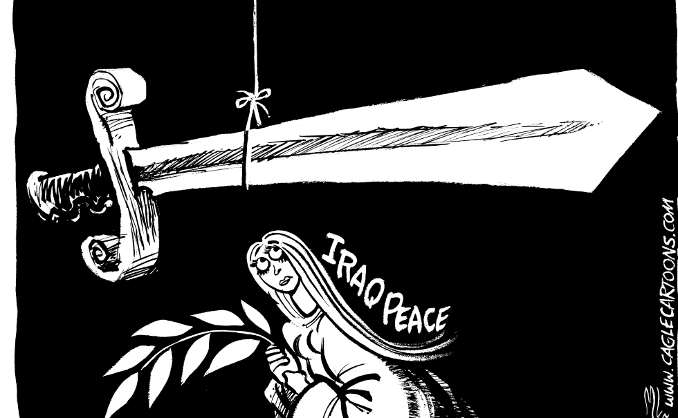  FRAGILE IRAQ PEACE by Mike Lane