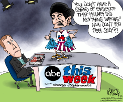 GEORGE CHEERS HILLARY  by Gary McCoy