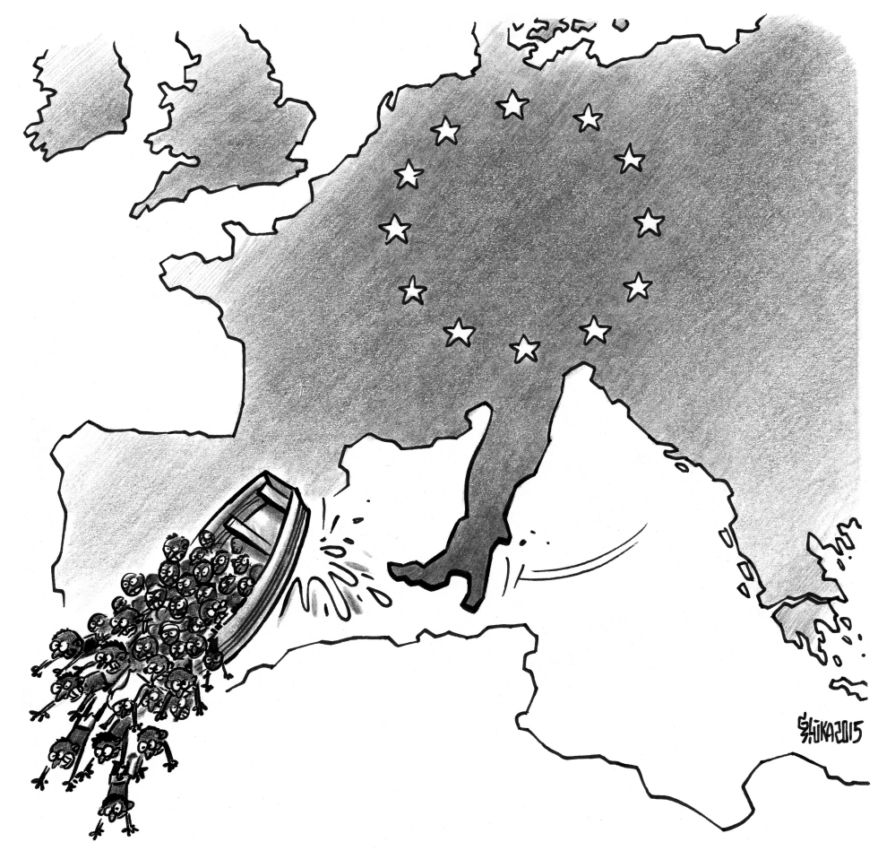  MEDITERRANEAN MIGRANTS by Gatis Sluka