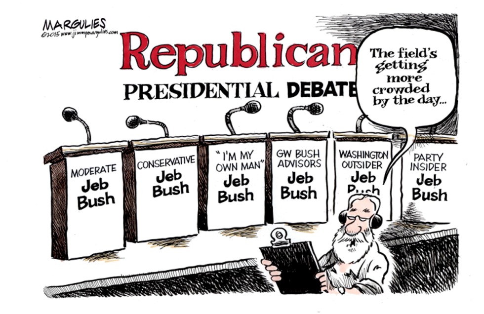 Crowded field of Republicans for 2016 color