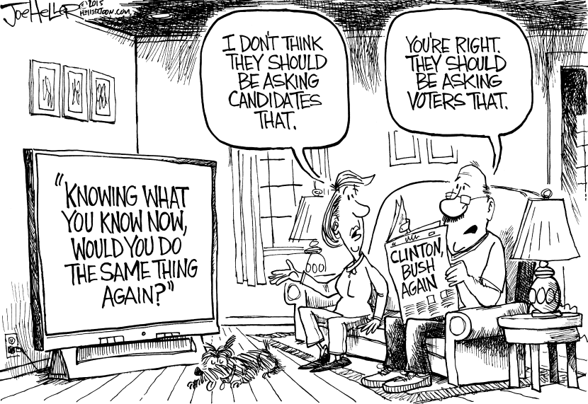 Clinton and Bush