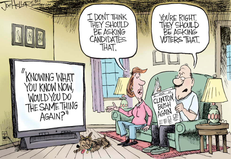 Clinton and Bush