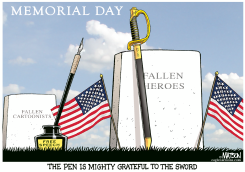 ON MEMORIAL DAY THE PEN IS MIGHTY GRATEFUL by R.J. Matson