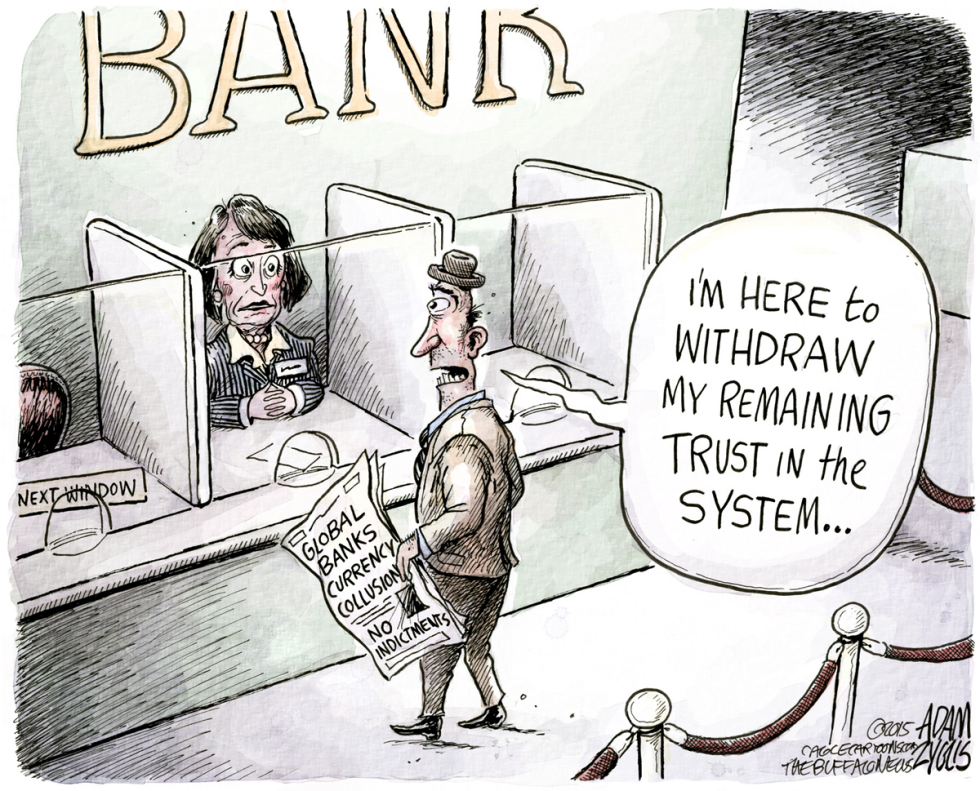  COLLUDING BANKS by Adam Zyglis