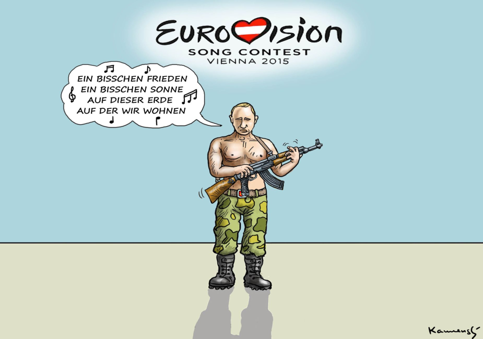 PUTIN ON EUROVISION SONG CONTEST IN VIENNA by Marian Kamensky