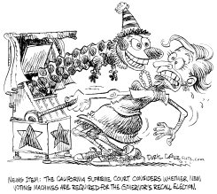 VOTING MACHINES FOR GOVERNOR by Daryl Cagle