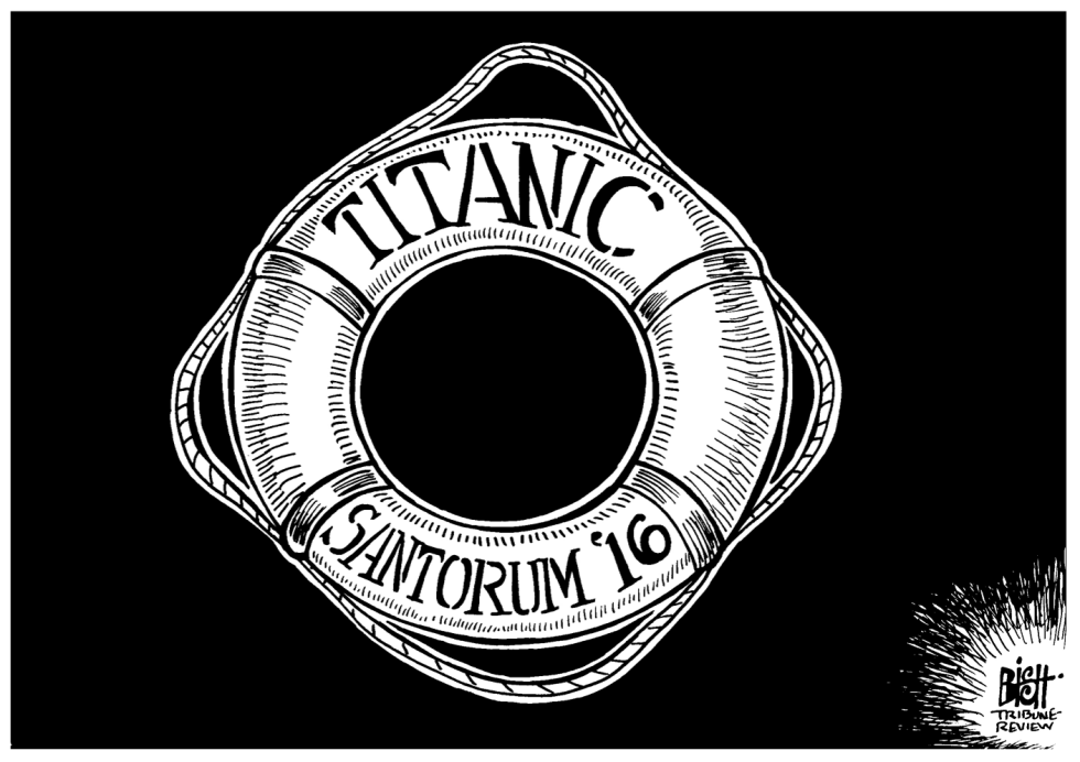 SANTORUM SETS SAIL, B/W