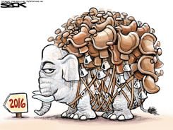 REPUBLICAN SADDLES  by Steve Sack
