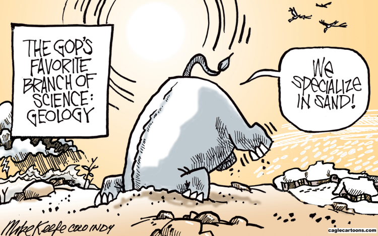 GOP SCIENCE  by Mike Keefe