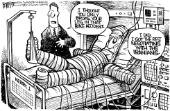 KERRY BROKEN LEG by Rick McKee