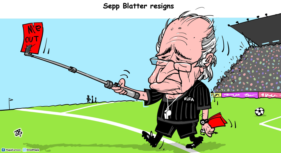  BLATTER OUT  by Emad Hajjaj