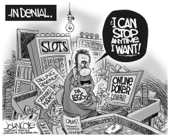 LOCAL PA  THE PROBLEM GAMBLER BW by John Cole