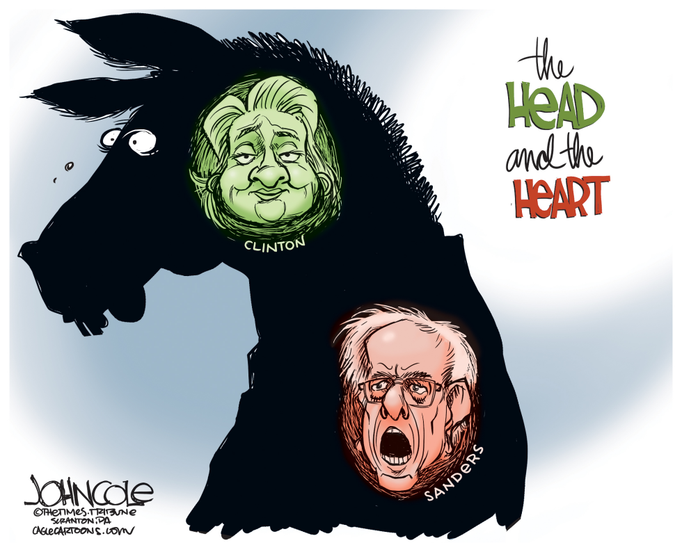 Clinton and Sanders COLOR